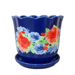 ❤️ New Pioneer Woman Heritage Floral 6" Stoneware Planter